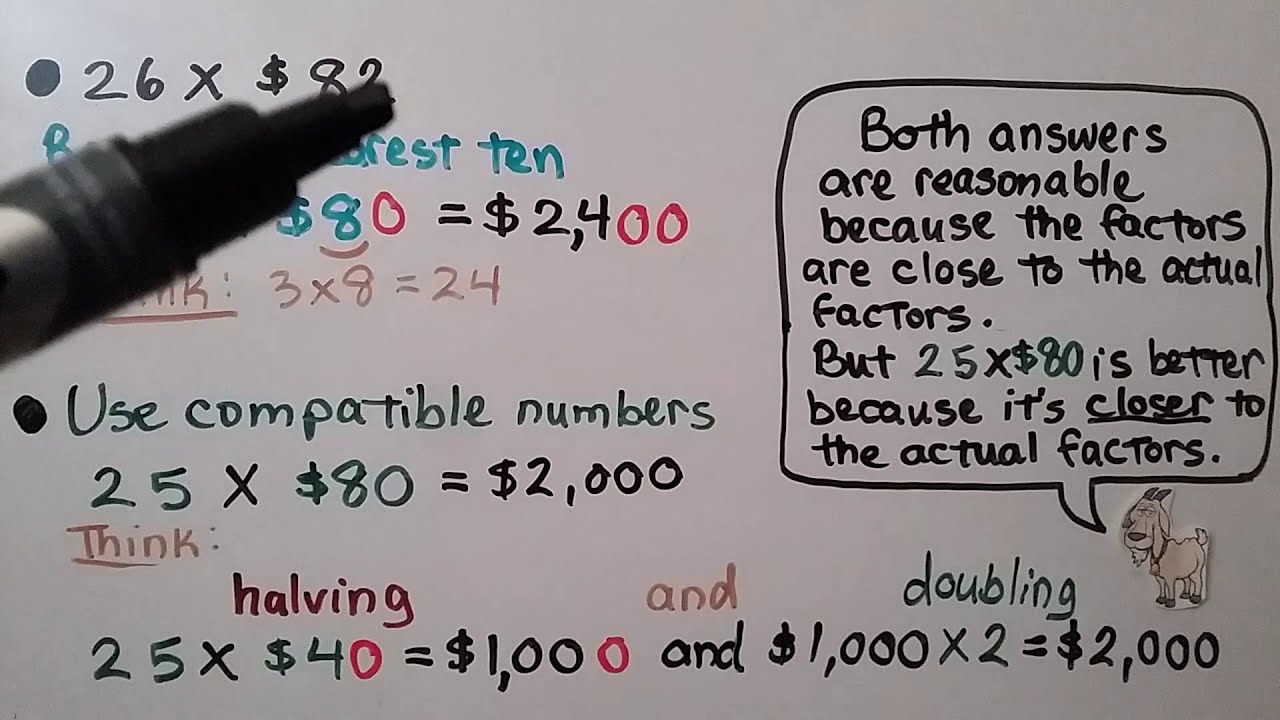 4th Grade Math 3.2, Estimate Products of Factors with 2-digits