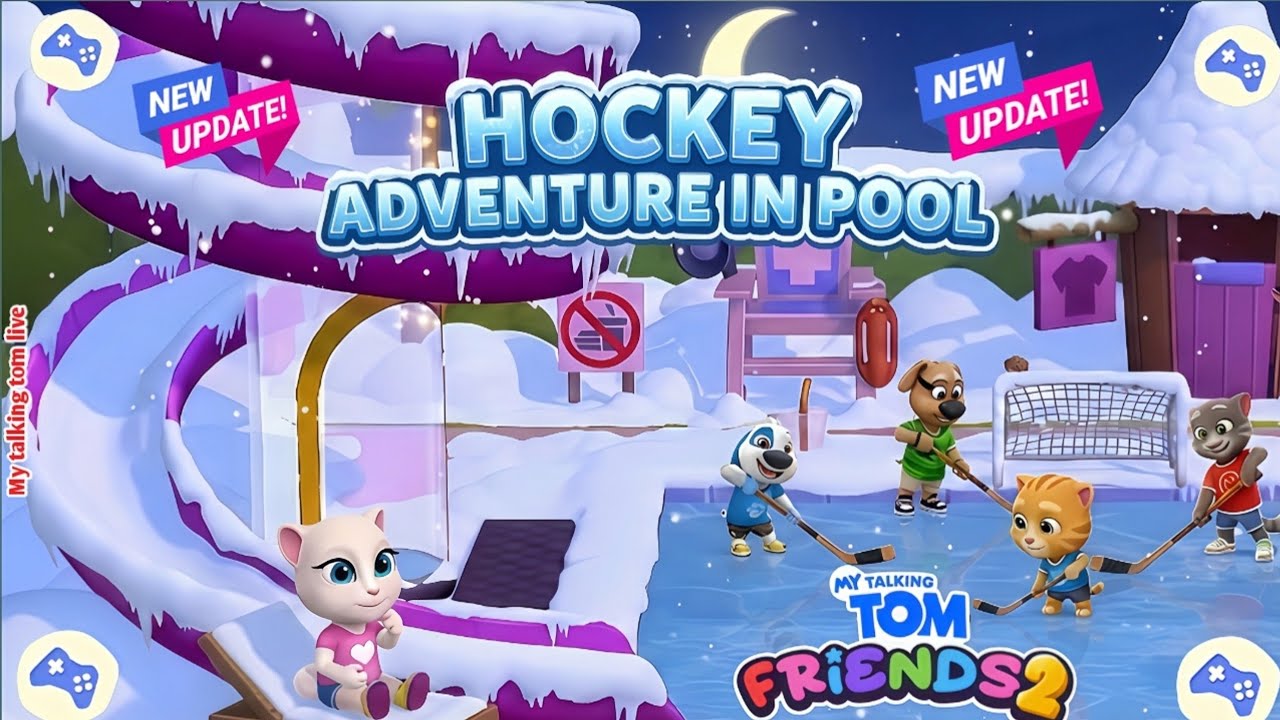 “Hockey Adventure in Pool Is Coming?! 😱❄️ | My Talking Tom Friends 2”