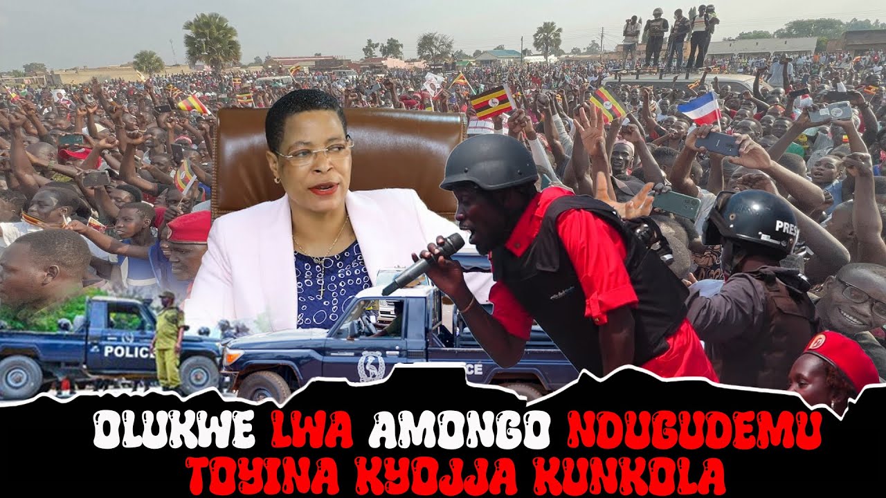 AGATALIINDA!!!! POLIISI EBIZEEMU BOBI WINE BAMUGAANYI OKUTAMBULA.SPEAKER MBU 
