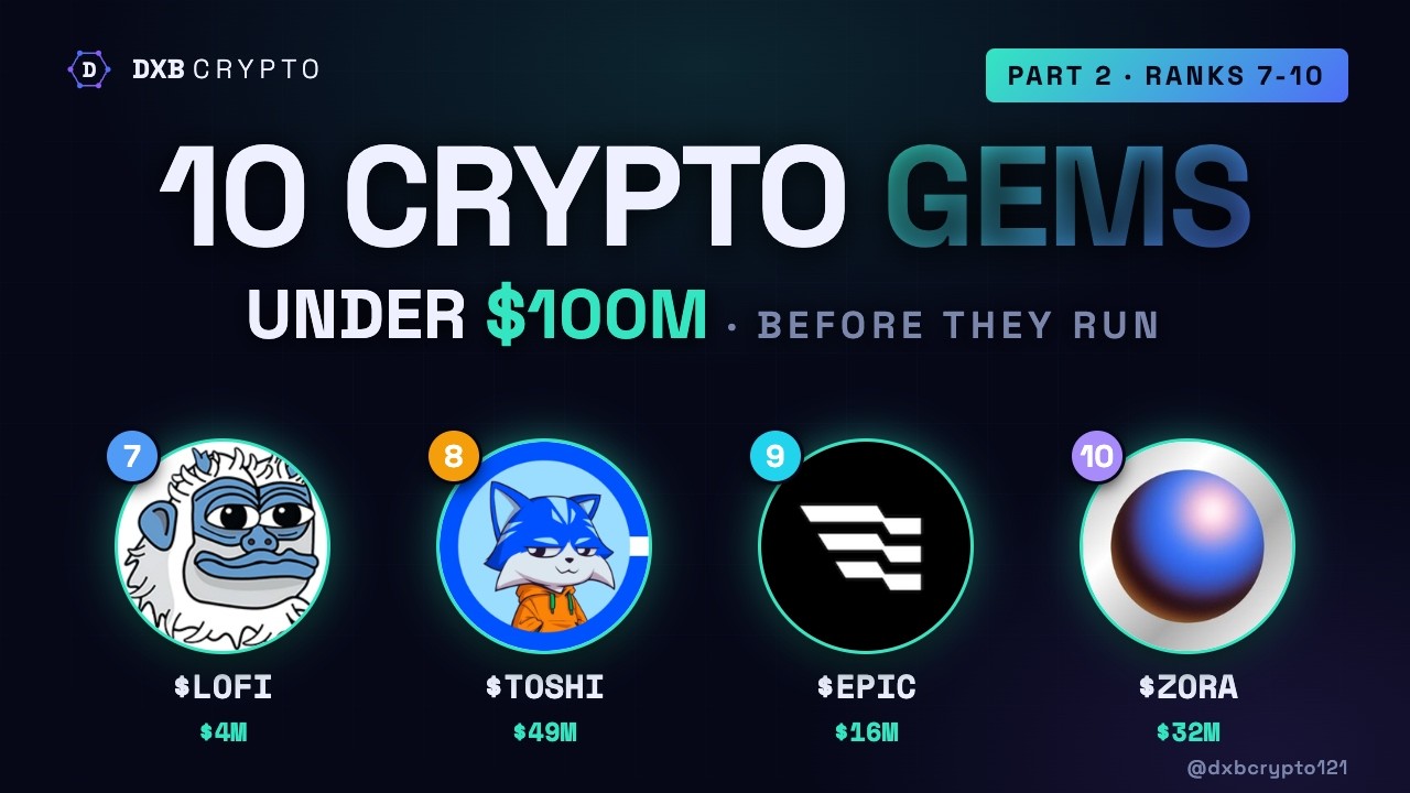 🔥Top 10 Crypto Gems Under $100M (Part 2) | LOFI, TOSHI, EPIC, ZORA
