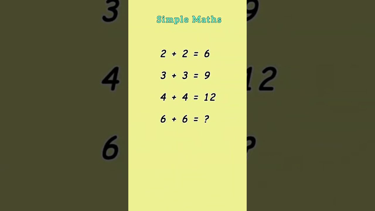 Simple Maths👍#maths question #iq test #brain booster #puzzle math