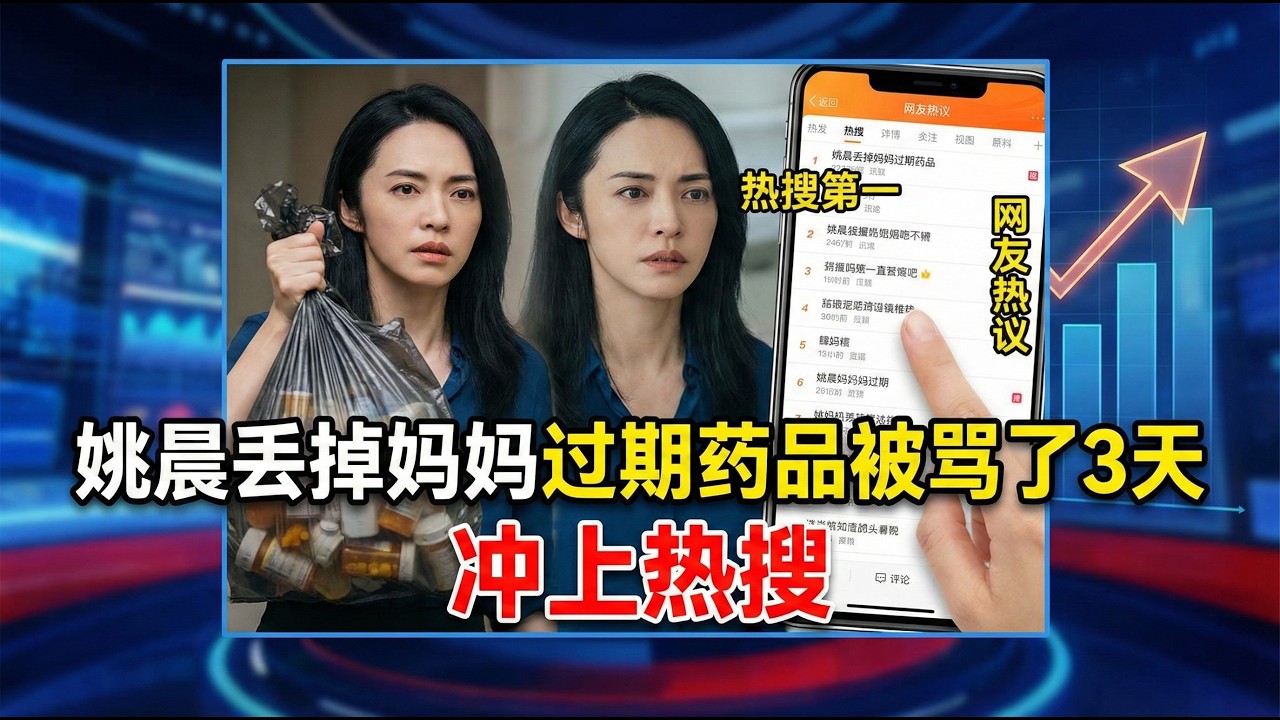 “姚晨丢掉妈妈过期药品被骂了3天”冲上热搜