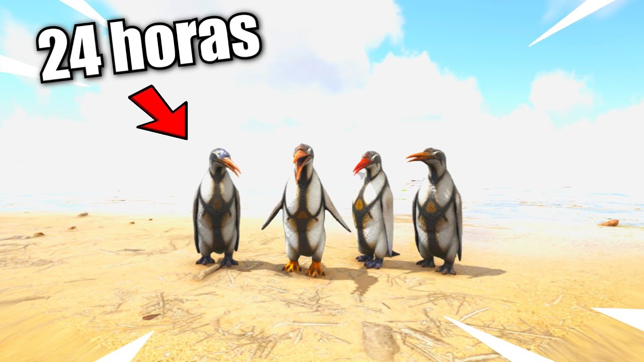 ¡SOBREVIVIMOS 24 HORAS SIENDO PINGÜINOS en ARK!
