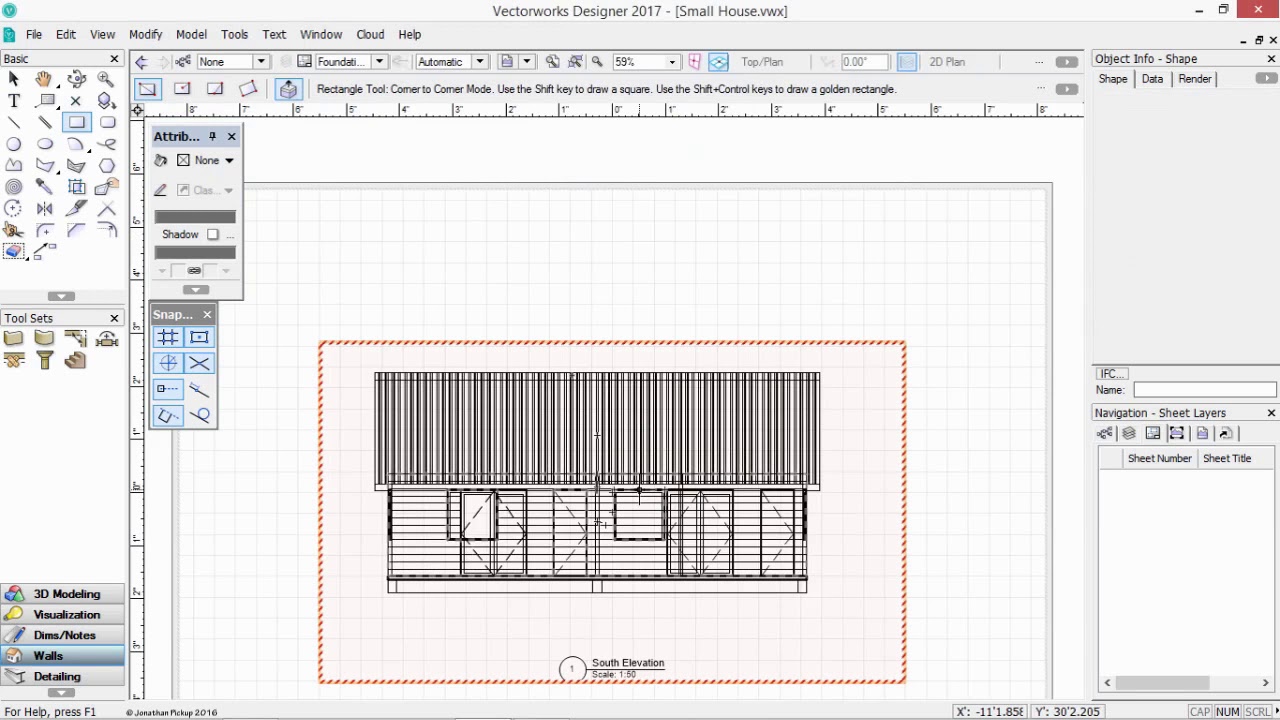 Основы Vectorworks 2017: создание динамических сечений и фасадов