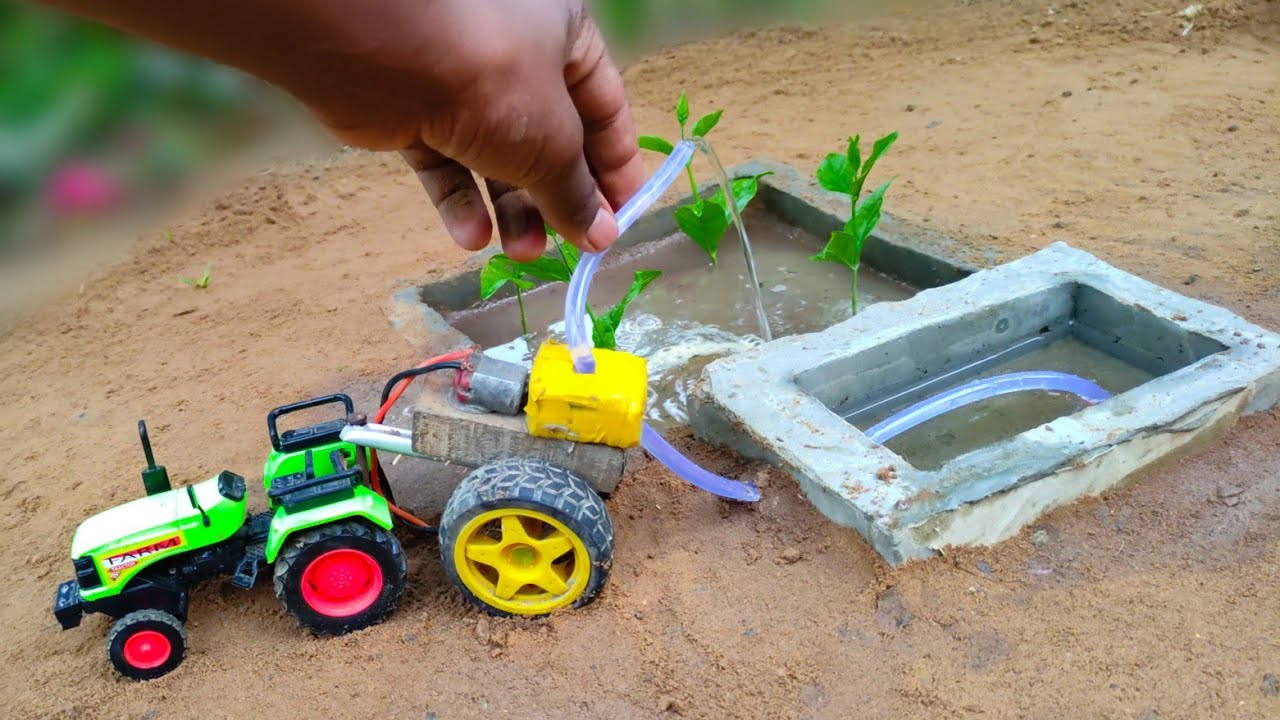 DIY Tractor Machine that Works 100% - DC Motor Science Project - @Santroyce