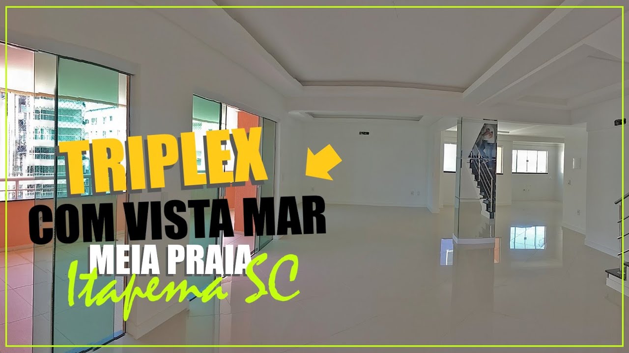 COBERTURA TRIPLEX, Meia Praia, Itapema, com vista para o mar.