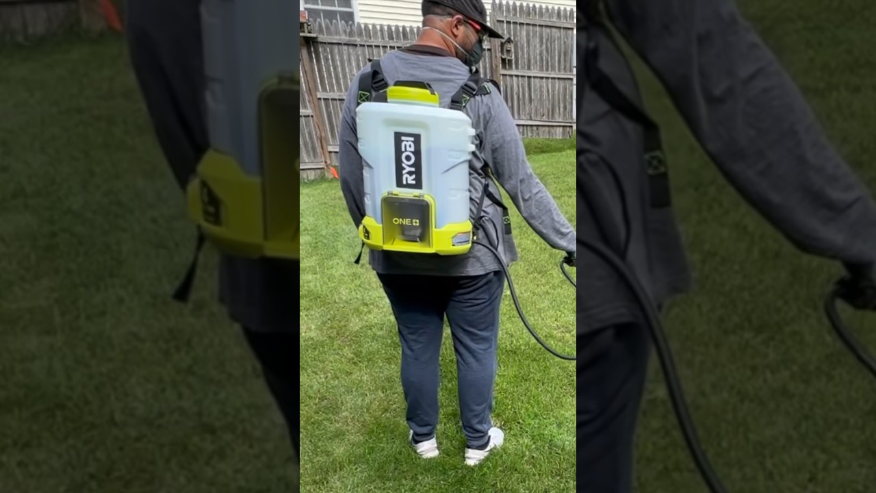 I upgraded to a Ryobi backpack sprayer @RYOBITOOLSUSA @HomeDepot ryobi #lawn #learnerslearning