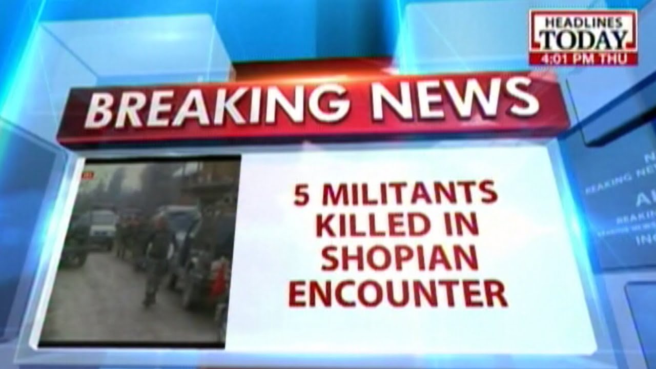 5 militants killed in Shopian encounter