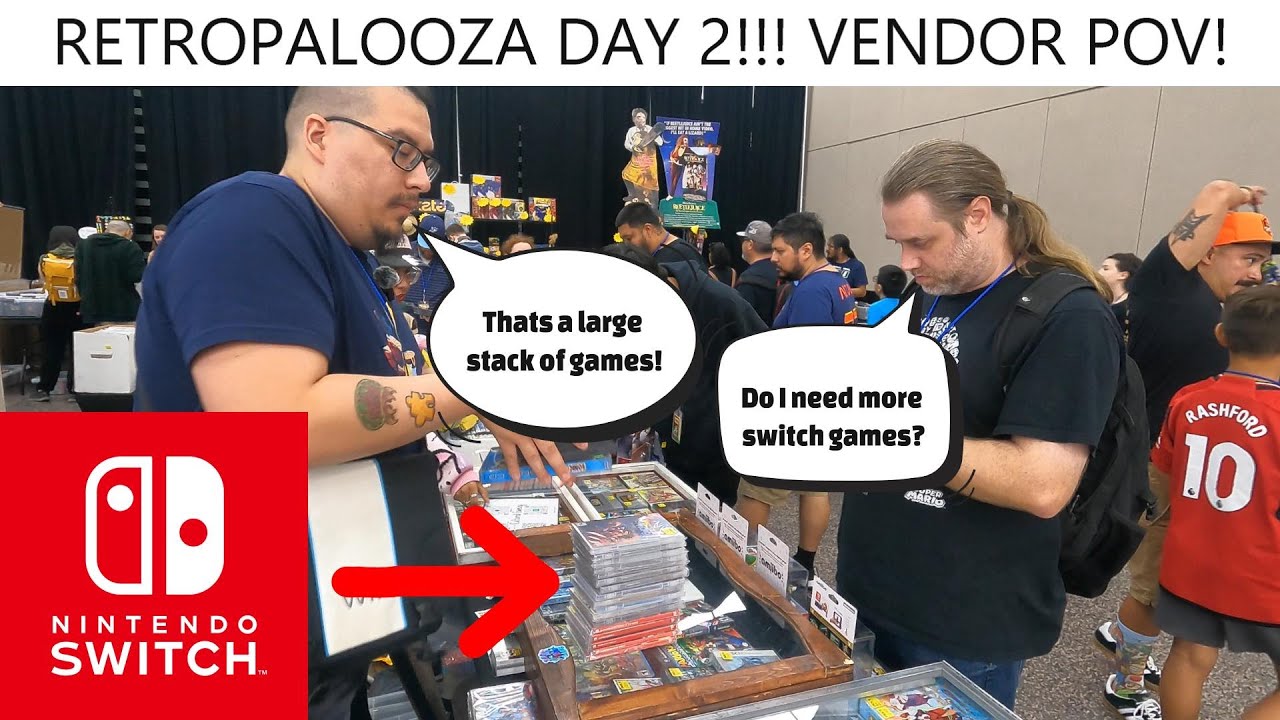 RETROPALOOZA DAY 2! SELLING LOADS OF SWITCH GAMES! VENDOR POV