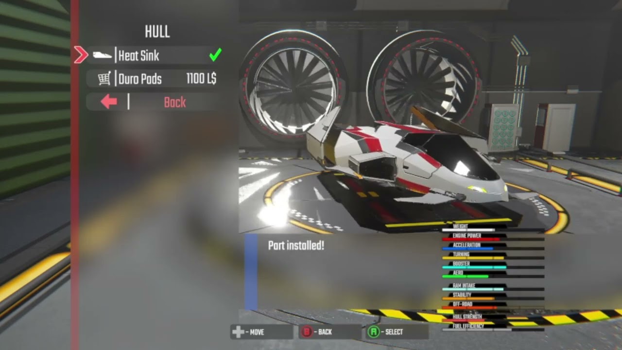 #XFextremeFormula - Story mode vehicle parts shop.