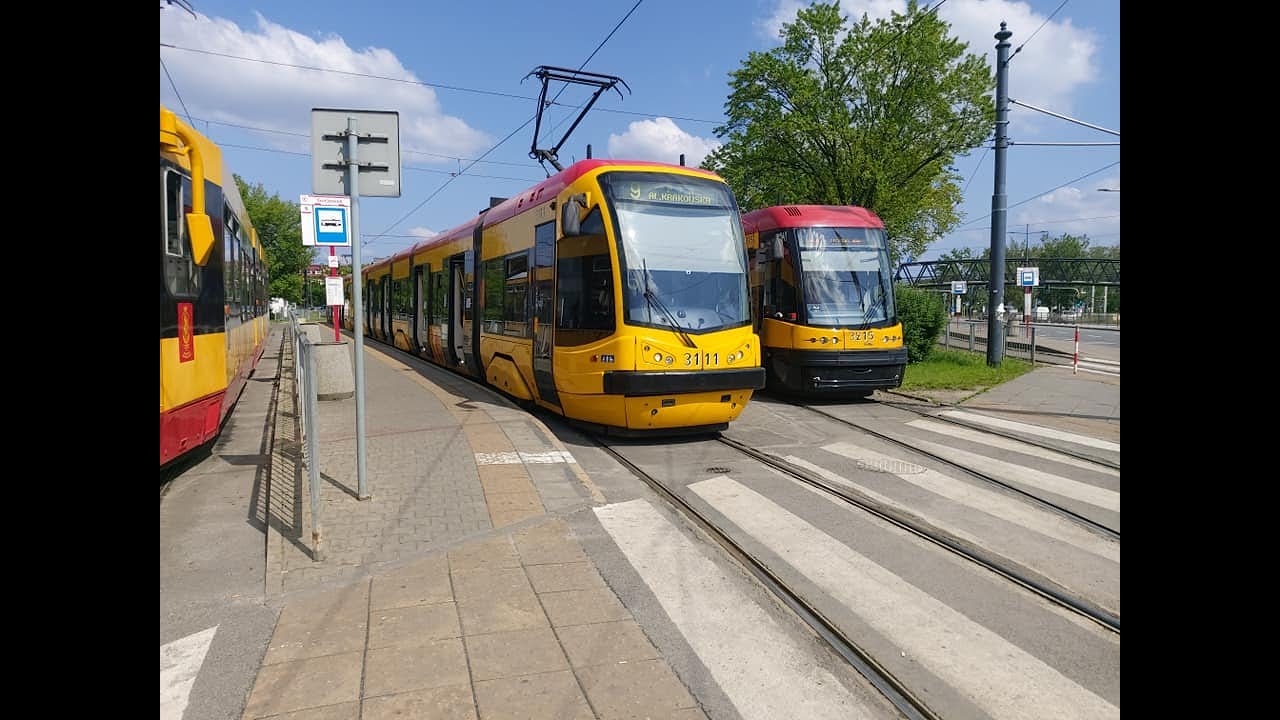 Przejazd: Pesa Tramicus 120N #3111 Tramwaje Warszawskie Linia 9 *Błędne Zapowiedzi i Kanary*