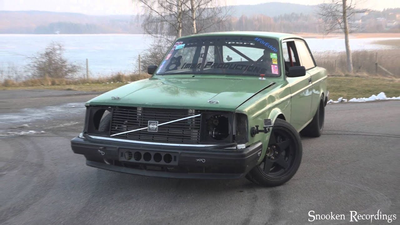 Volvo 240 t6 vvt 600whp+ drift and burnout test