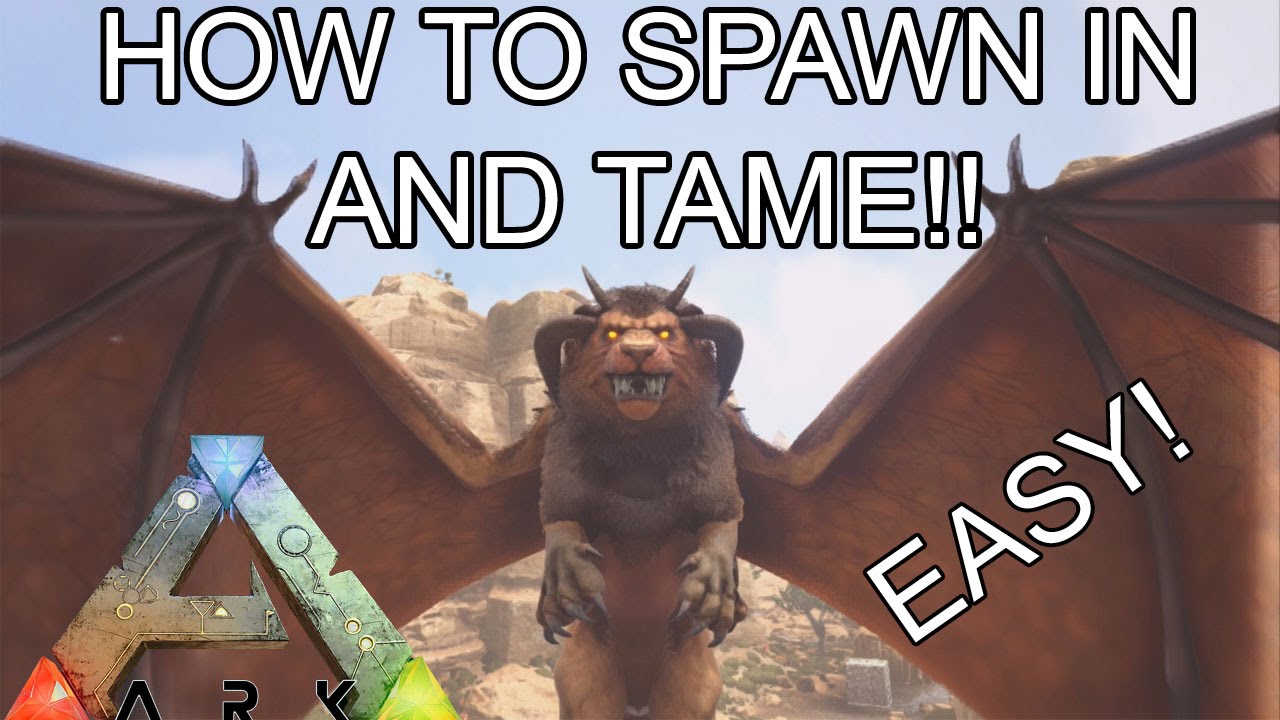 ARK: SURVIVAL EVOLVED - HOW TO SPAWN IN THE MANTICORE , TAME AND MORE! -(XBOX ONE/PC)