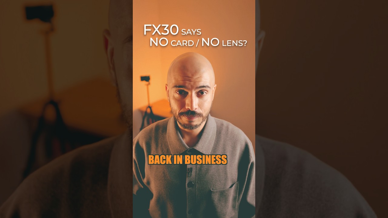 Sony FX30: &ldquo;Unable to read memory card&rdquo; or &ldquo;No lens&rdquo; fix