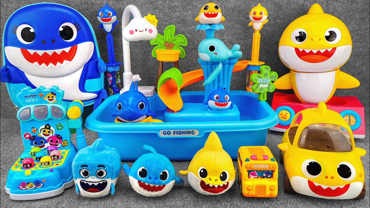 65Minutes BABY SHARK Collection Unboxing-Satisfying Unboxing WowWee BabyShark Water Park Fishing Set