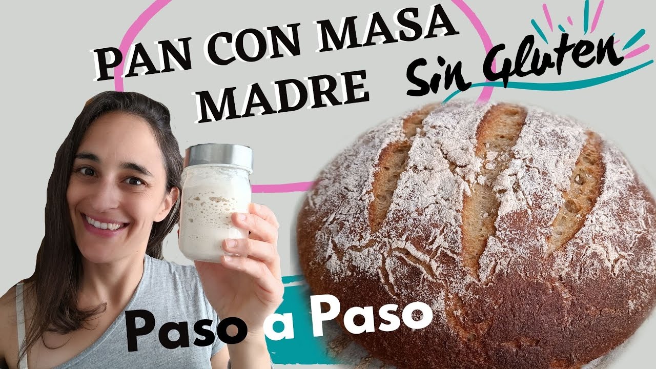 🍞 Receta PAN DE MASA MADRE SIN GLUTEN de arroz (Sin olla de hierro) Pan Integral