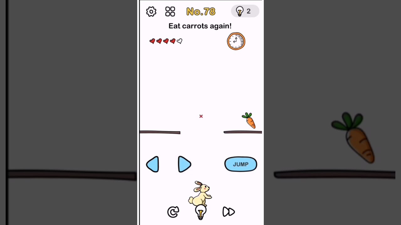 Brain Out Level 78 - Eat Carrots Again Walkthrough Solutions
