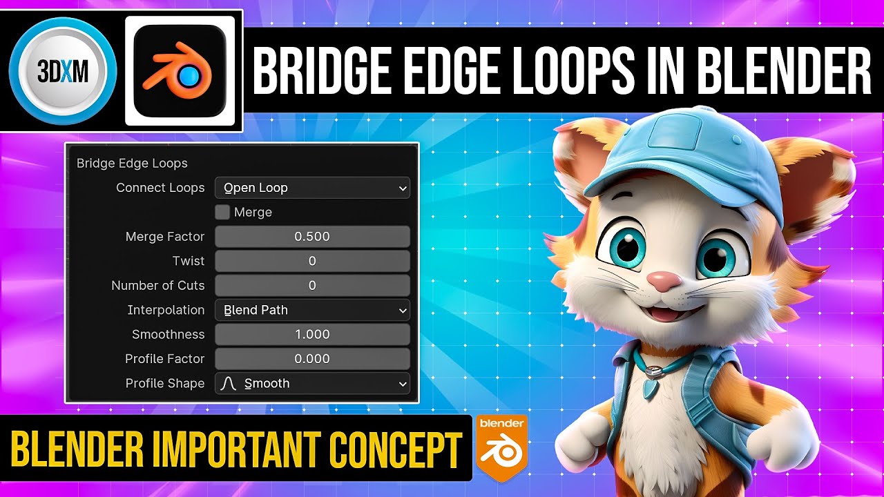 Bridge Edge Loop Blender Concept Master Class | The Ultimate Guide for Perfect Connections