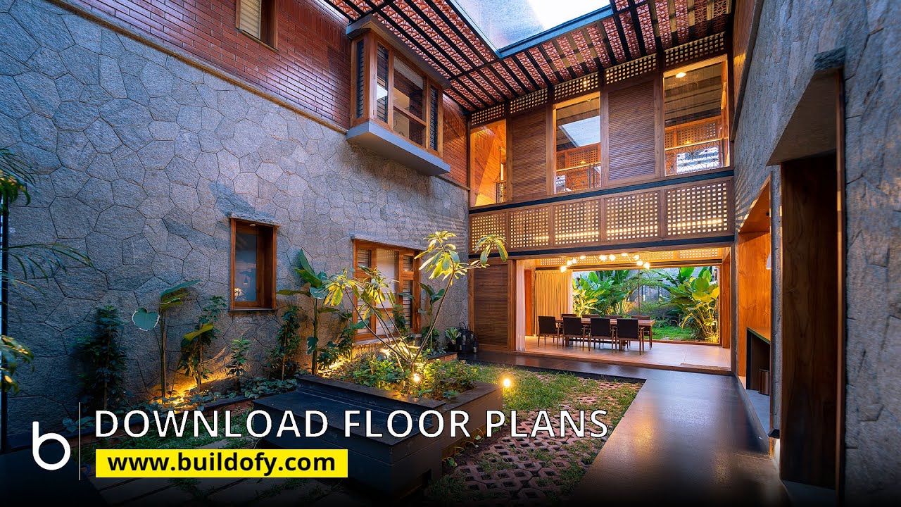 Open Living House With Two Courtyards In Chennai | De Earth Architects (Home Tour).