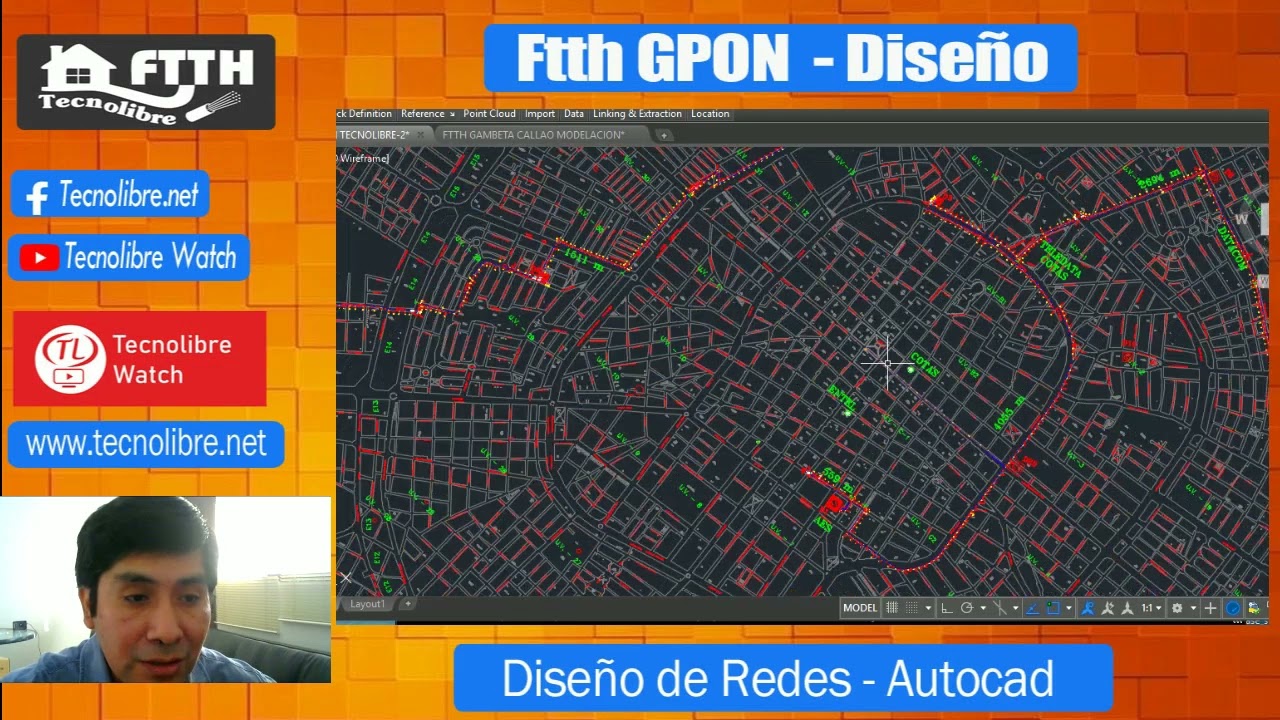 Diseño CAD, Fibra Optica Ftth