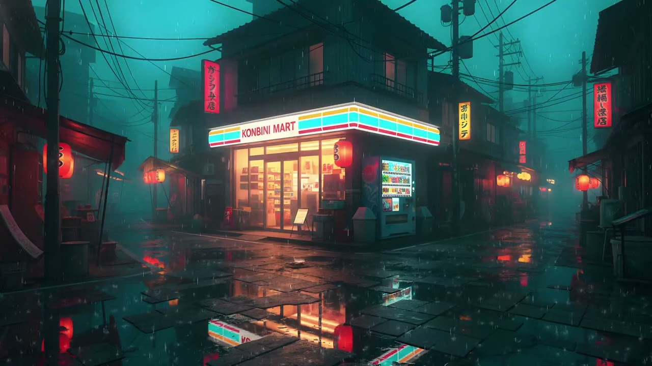 Lofi Japan: Rainy Street Ambience for Deep Work & Concentration ☔