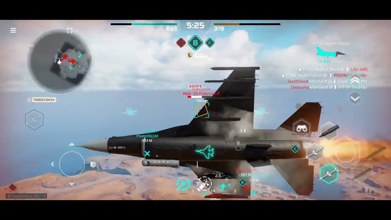MWT : TANK BATTLES F - 16 mainan baru wak