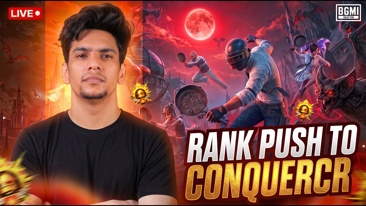 🔥 CONQUEROR RANK PUSH BEGINS | DAY -1 | BGMI LIVE RANK PUSH