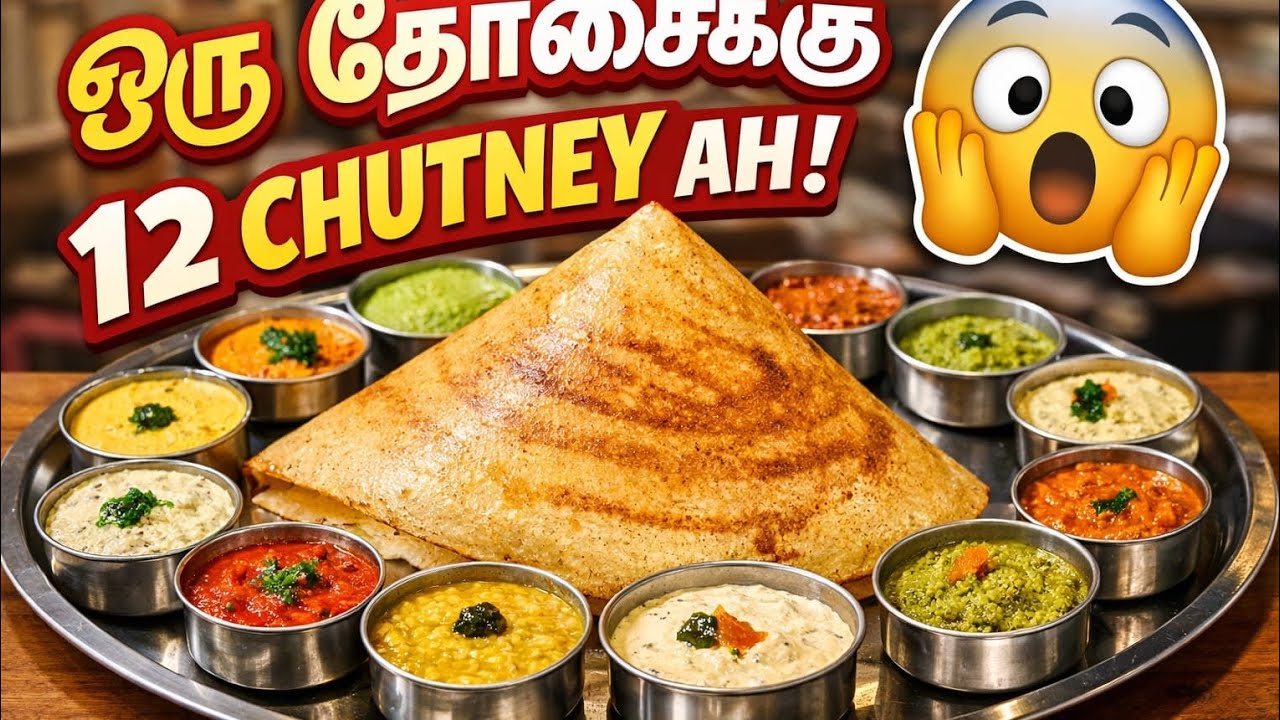 ஒரு தோசைக்கு 12 சட்னியா?! 😱 Kolkata-la ipidi oru spot-ah! 🤗 