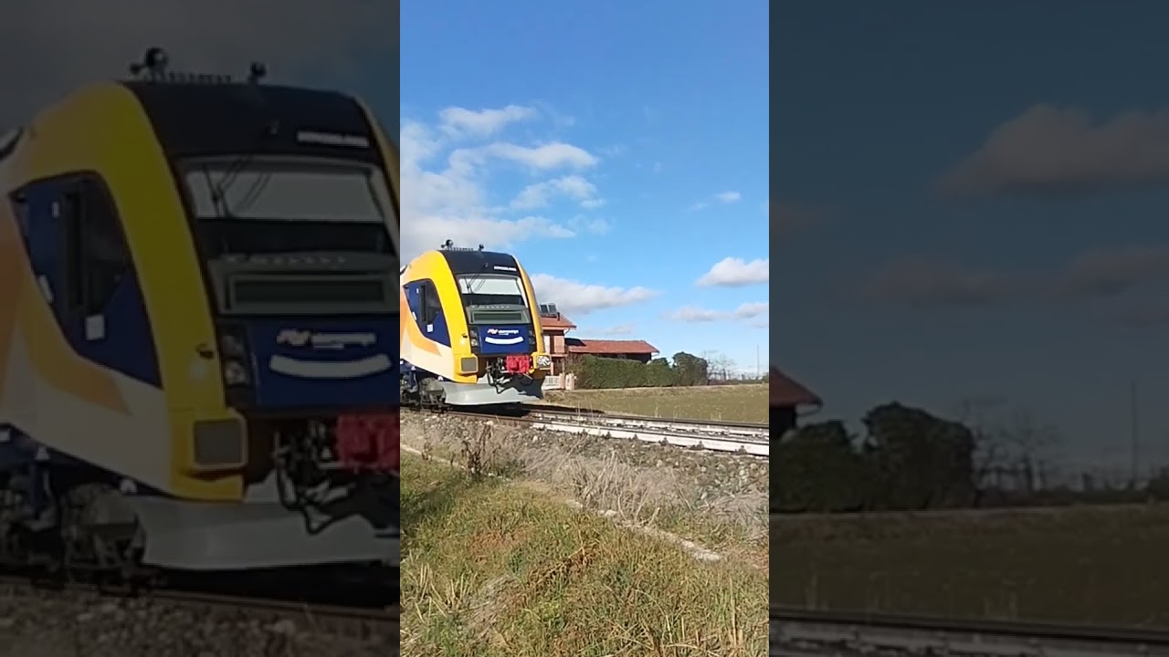 Nuovo treno ARENAWAYS transita presso Busca sulla linea Saluzzo-Cuneo 21/1/25