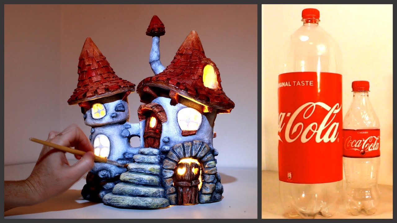 ❣DIY Inn Fairy House Lamp Using Coke Plastic Bottles❣