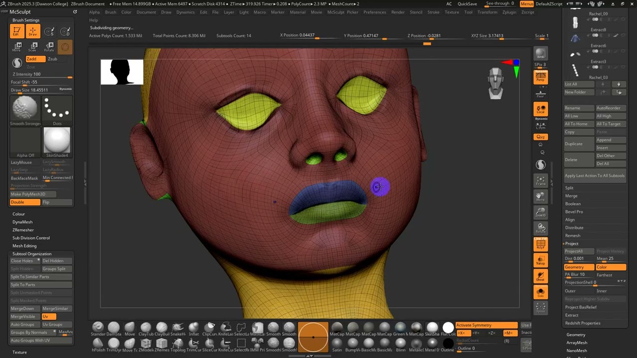 2  Projecting Sculpture And Texture To Clean Topology