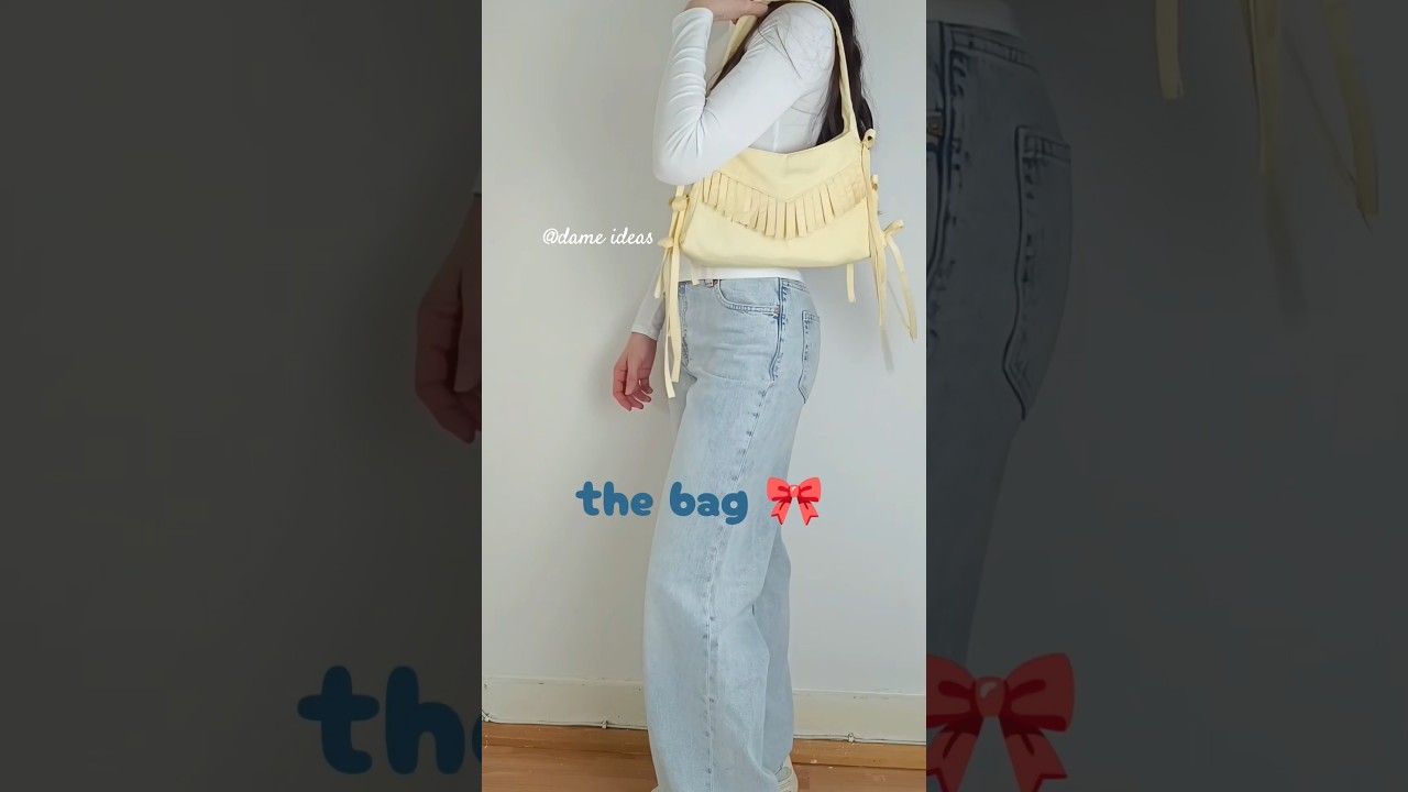 Сшейте свою собственную сумку через плечо 🧵 с бантиками 🎀 и бахромой ❤️ #швейныйблогер