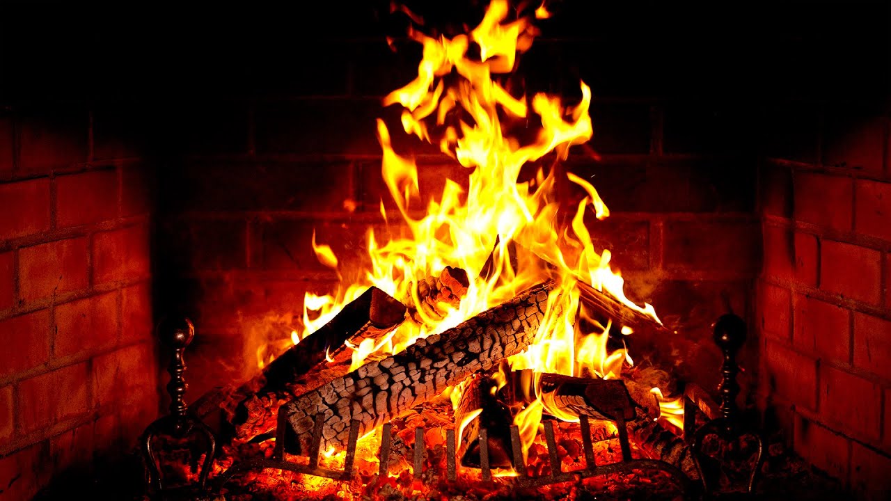 🔥 Fireplace 4K (12 HOURS). Cozy Fireplace with Burning Logs and Crackling Fire Sounds