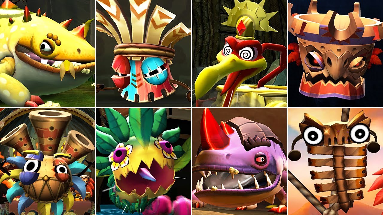 Donkey Kong Country Returns HD - All Bosses (No Damage)