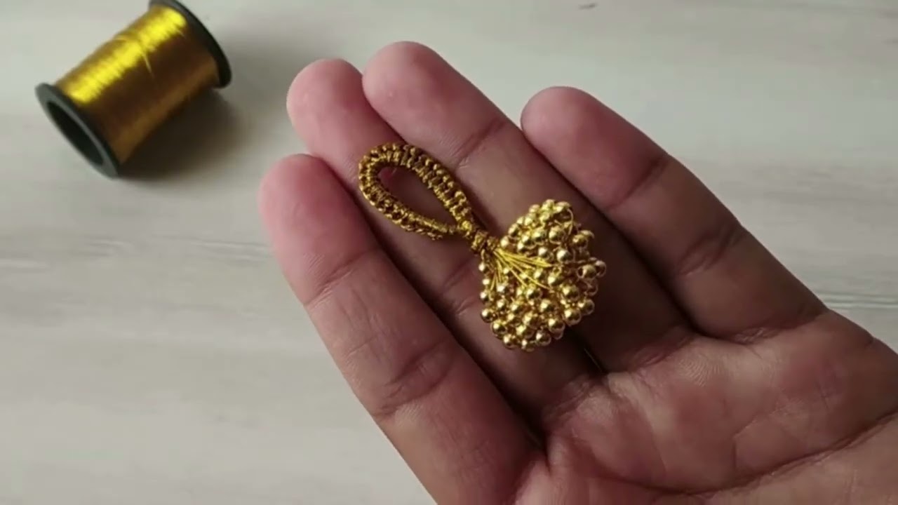 Beautiful Beads Saree Latkan Making Tutorial ll Easy Hand Embroidery Tassel Design