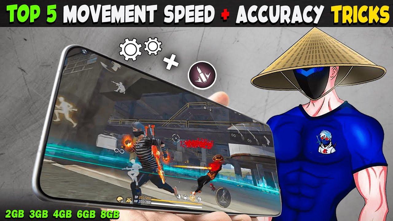 Top 5 Movement Speed + Accuracy Tricks⚙️ 2gb, 4gb, 6gb, 8gb Ram Headshot Sensitivity Setting ~