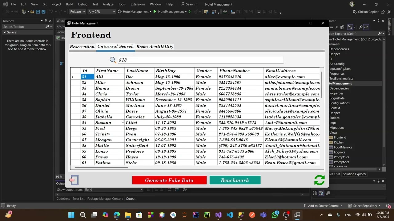Hotel Management System Desktop App using C# .NET