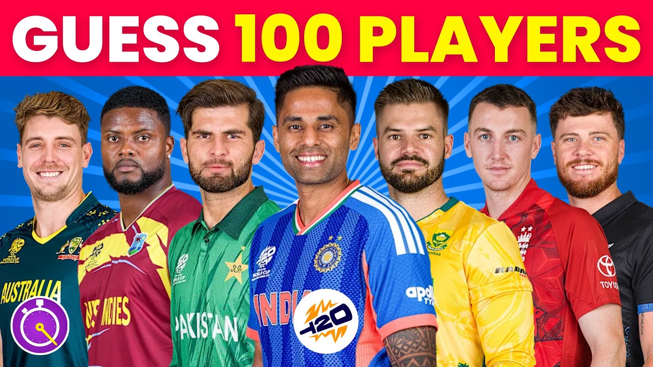 Guess 100 T20 World Cup 2026 Players 🏏 | Ultimate Cricket Quiz Challenge