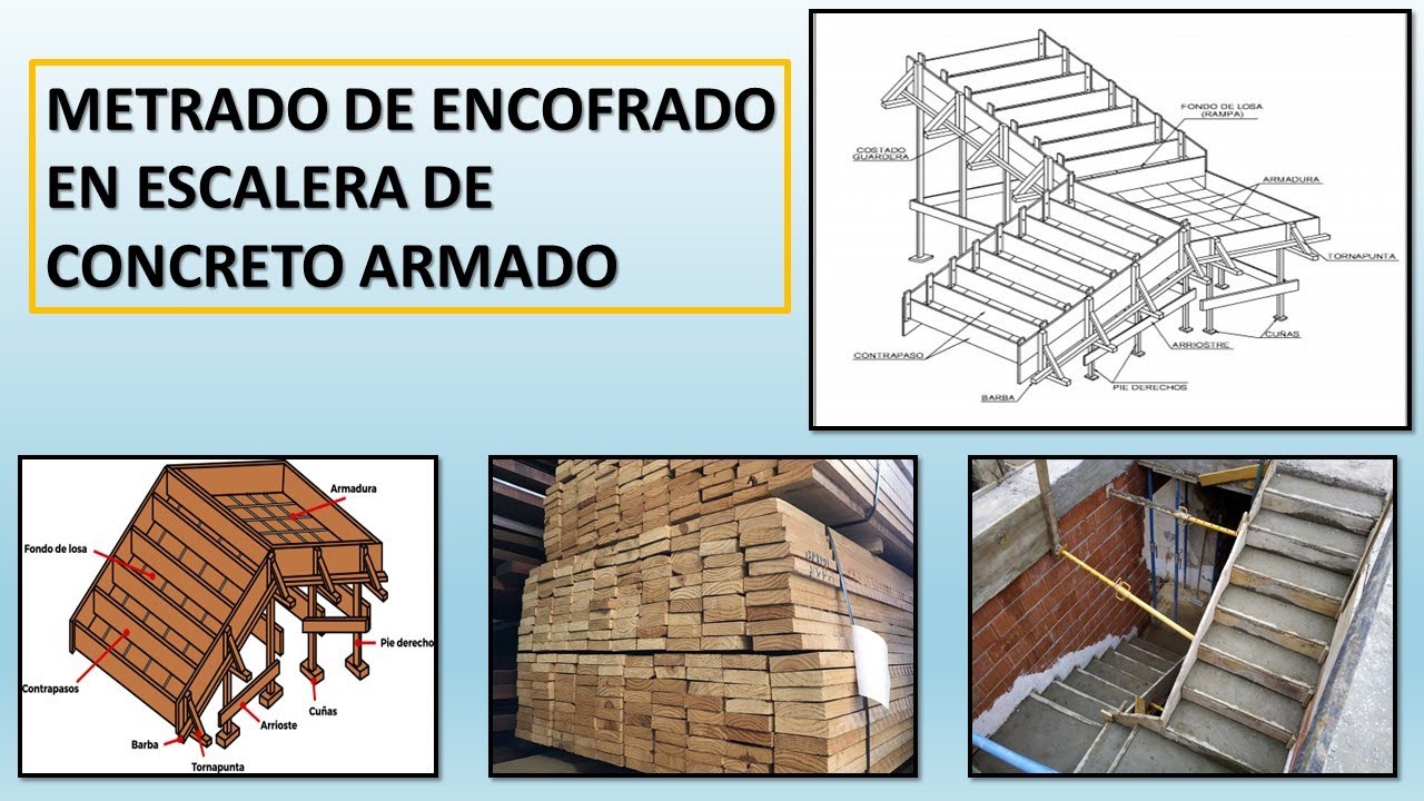 METRADO DE ENCOFRADO EN ESCALERA DE CONCRETO ARMADO
