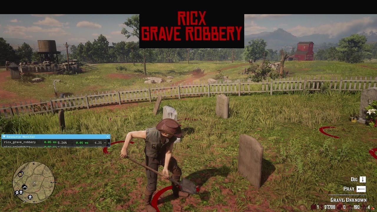 RedM Script - RicX Grave Robbery - RedEM:RP & VORP Script