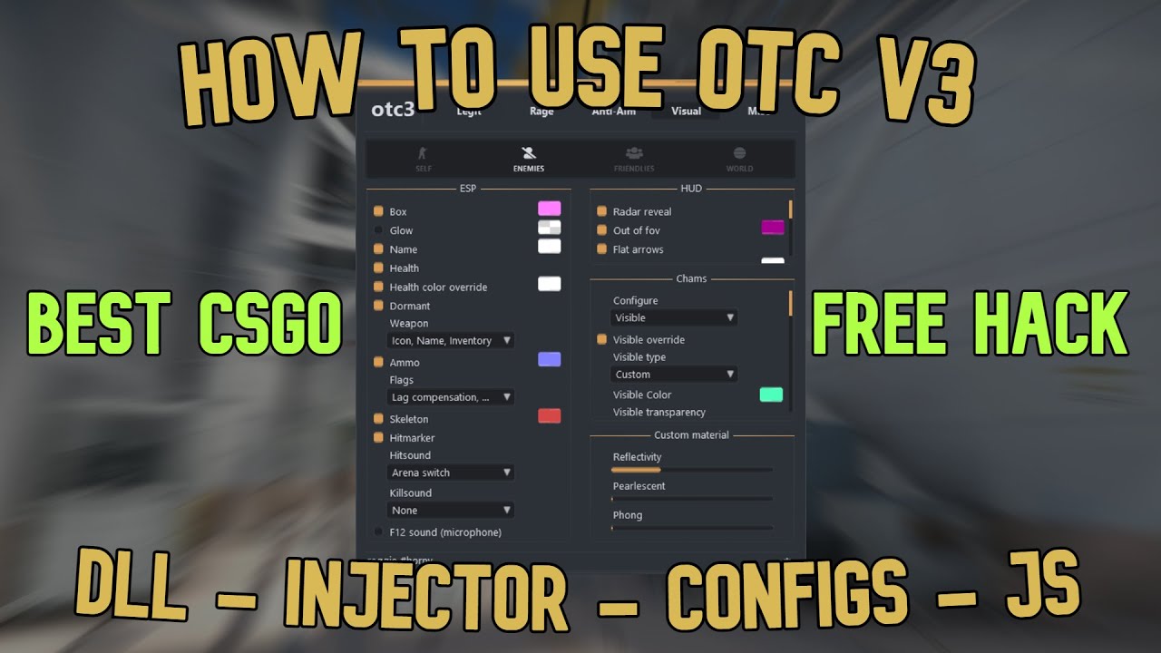 HOW to USE OTC v3 🎓 | BEST *FREE* CSGO HACK 😲 | DLL, INJECTOR, CONFIGS and JS in DESCRIPTION ✅
