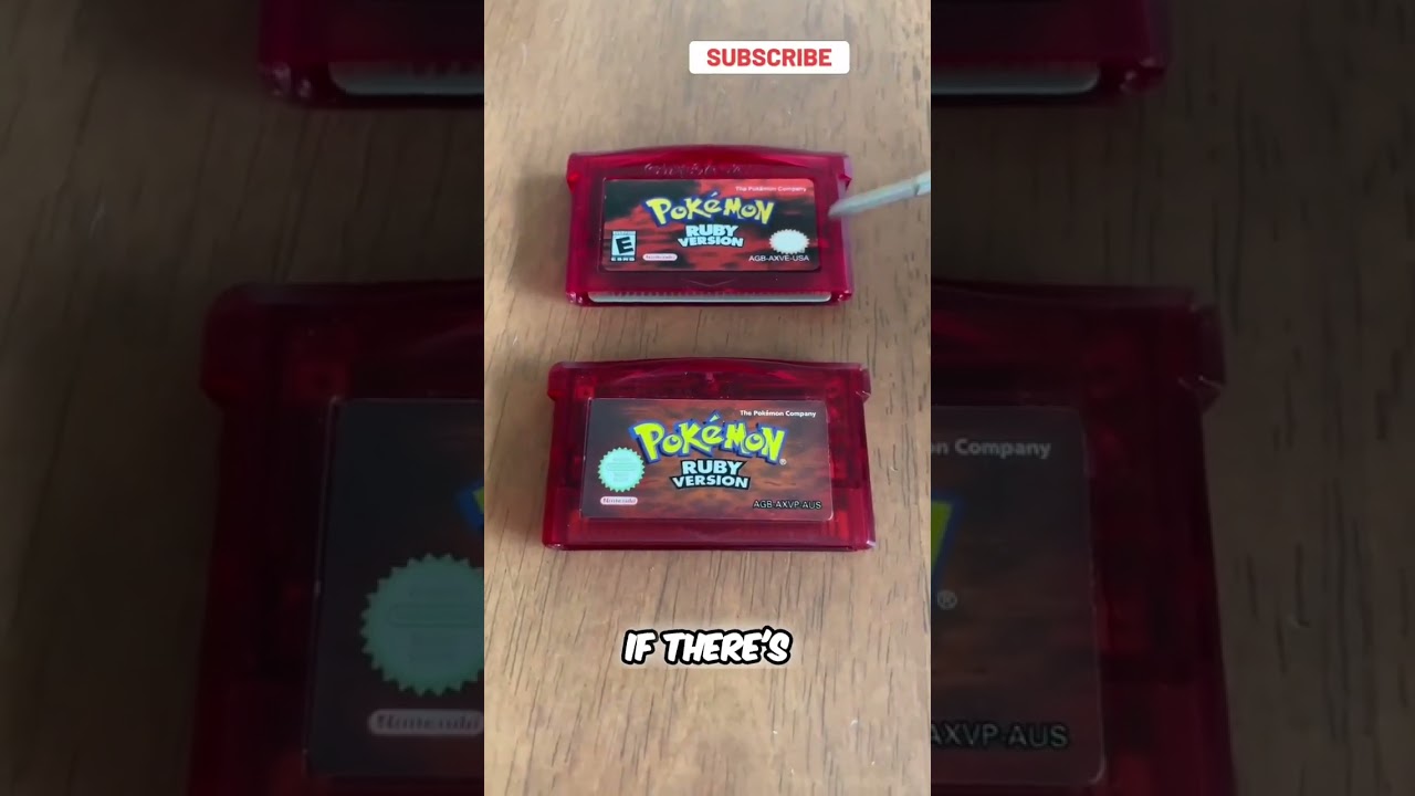 🔍 Pok&eacute;mon Ruby GBA &ndash; Real vs Fake Cartridge Comparison (Nintendo Game Boy Advance)