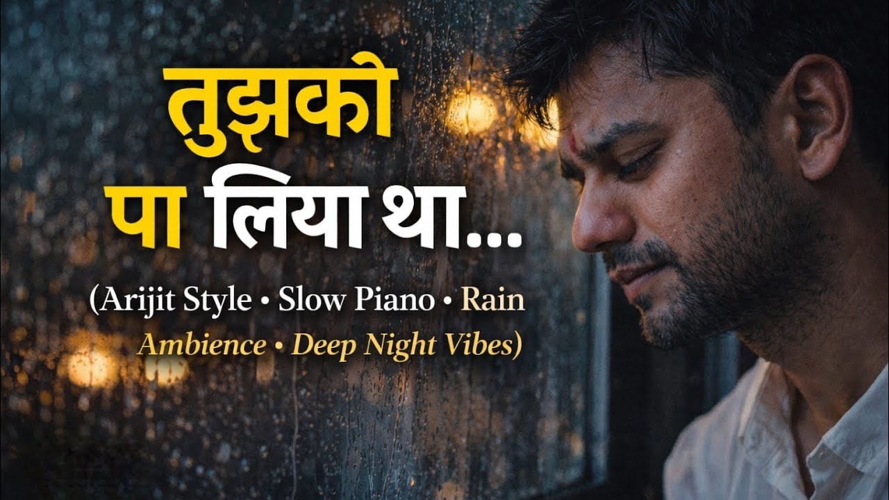 “Tujhko Paa Liya Tha…” 🌧️🎹 | Arijit Style Sad Love Song | Slow Piano Rain Night Vibes | AI Song 2026