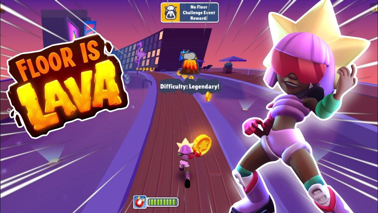 New FLOOR IS LAVA 🌋 Challenge in Vegas Queens with Astra 🎸 in Subway Surfers Winter Wonderland 2024