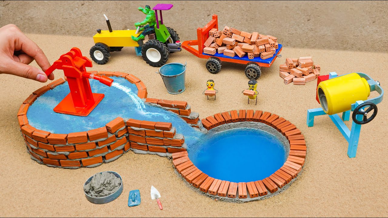 Build a Small Water Well – Fun DIY Science Project Experiment with Bricks and Cement