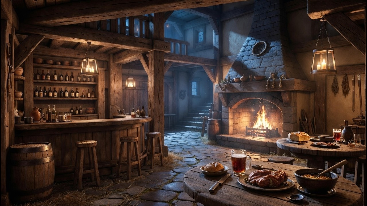 Fantasy Tavern Ambience | Dungeons & Dragons (DnD) (1 Hours Medieval Music No Ads)