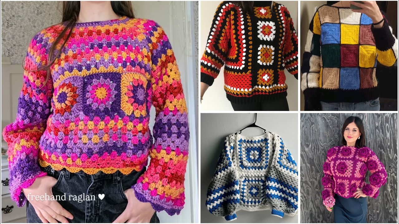 Beautiful crochet fancy sweater design for winter season #crochet