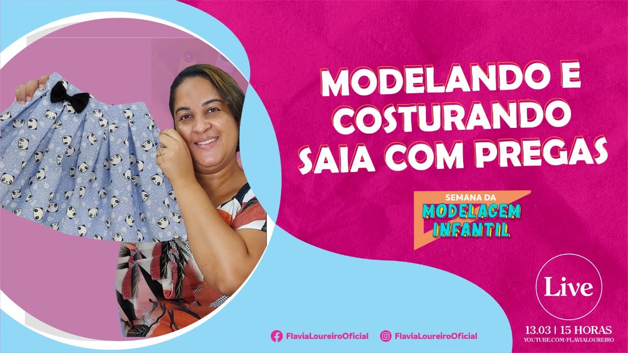 MODELANDO E COSTURANDO SAIA COM PREGAS