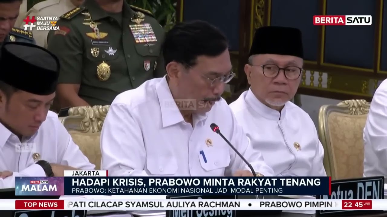 Prabowo Minta Masyarakat Tetap Tenang Hadapi Gejolak Global #Beritasatu