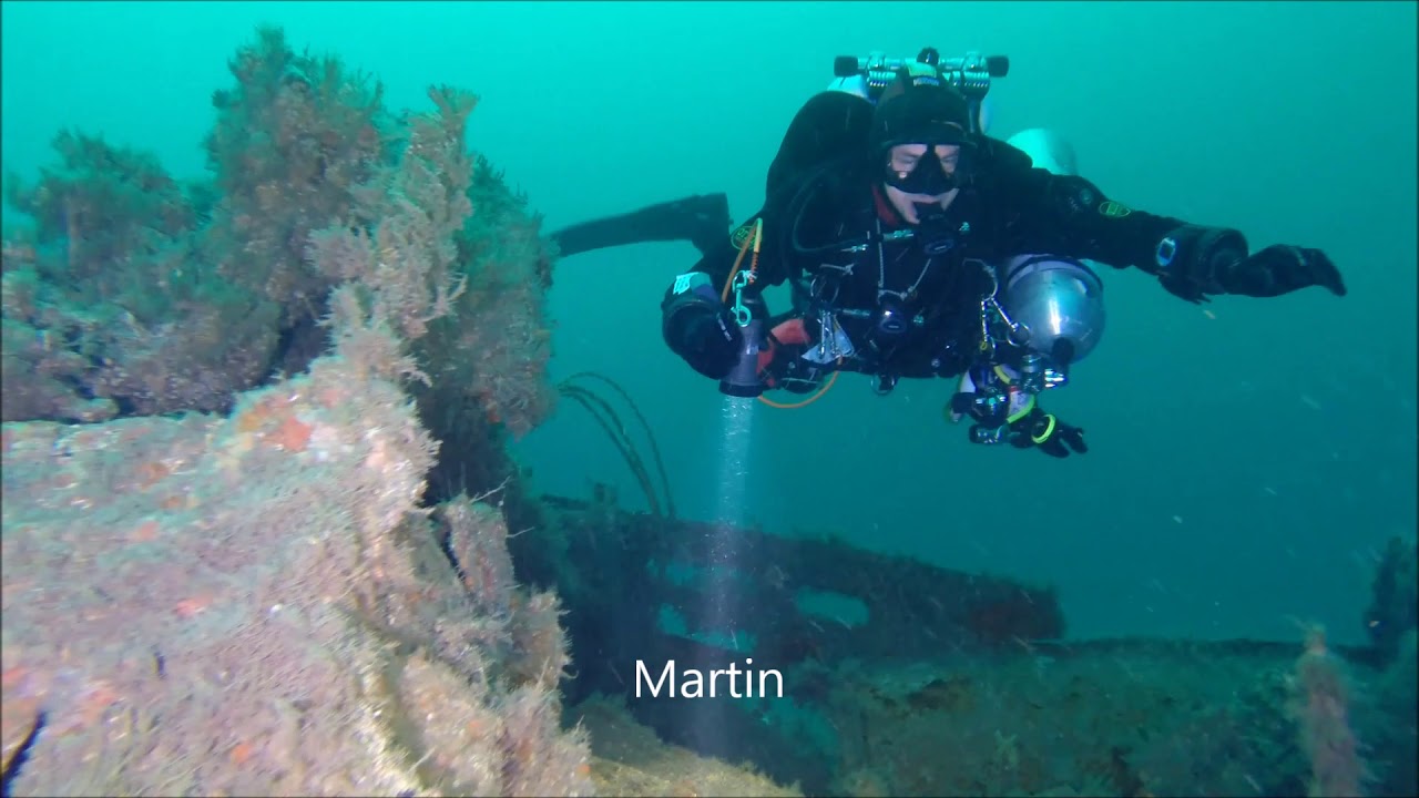 Diving on the U1021 German U-boat